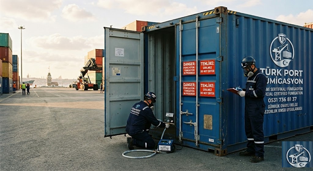 Fumigasyon nedir, nasıl yapılır? İhracatta ISPM 15 standartları, konteyner ve palet fumigasyonunun tüm endüstriyel sırları ve IoT takibi bu rehberde!"